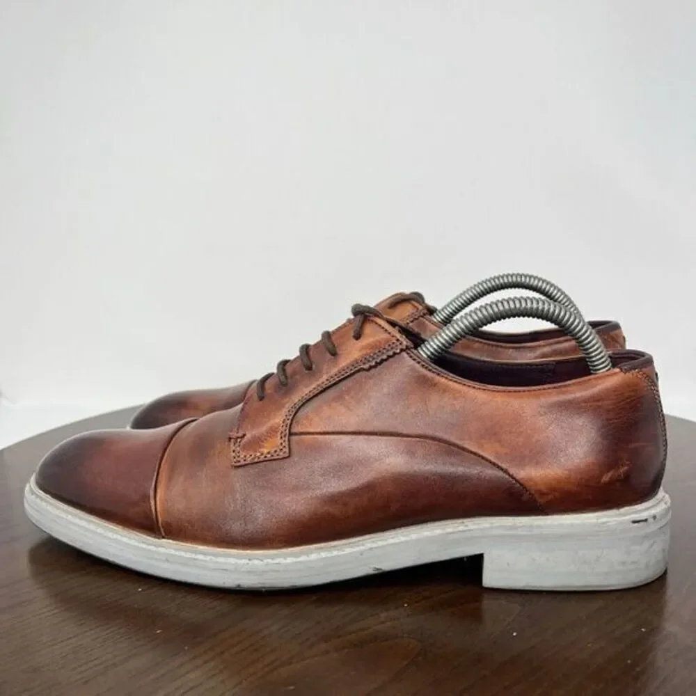Ted Baker Aokii 2 Derby‎ Shoes Men's 9 Brown Leather Oxford Left 9 # Right 9.5